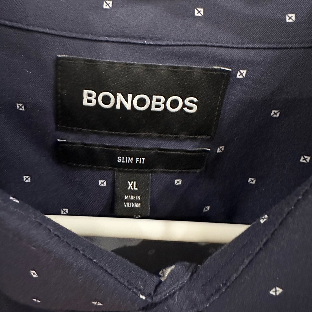 Bonobos Dark Blue Polka Dot Shirt - Picture 3 of 3